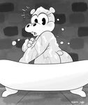  bathroom bathtub big_butt blush bubble butt digital_media_(artwork) female hippopotamus invalid_tag joaoppereiraus mammal slapstick soap wet 