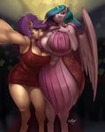  2017 anthro anthrofied big_breasts breasts clothed clothing duo equine fan_character feathered_wings feathers female friendship_is_magic horn huge_breasts kevinsano looking_at_viewer mammal my_little_pony nipple_bulge one_eye_closed princess_celestia_(mlp) selfie unicorn winged_unicorn wings 
