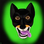  2017 batman batman_(series) bewbewdingo canine dc_comics dingo fangs headshot mammal mask moley signature solo tongue tongue_out zero_fucks_clan 