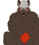  azaki_20x balls blood bulge canine clothing dog fundoshi headband japanese_clothing male mammal muscular muscular_male ninja nosebleed tadatomo tokyo_afterschool_summoners underwear wounded 