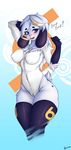  2017 anthro artist-apprentice587 blush breasts caprine clothing female legwear leotard mammal open_mouth pussy sheep stockings wide_hips 