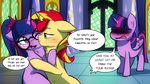 2016 ? adgerellipone angry blush castle chest_tuft crossover cute dialogue english_text equestria_girls equine eyelashes eyewear feathered_wings feathers female female/female friendship_is_magic fur glasses hair horn inside kissing mammal multicolored_hair my_little_pony one_eye_closed open_mouth ponytail purple_eyes smile speech_bubble sunset_shimmer_(eg) teal_eyes text tongue tuft twilight_sparkle_(eg) twilight_sparkle_(mlp) unicorn winged_unicorn wings 