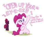  ! 2017 blue_eyes broken_horn dialogue duo earth_pony english_text equine eye_scar eyebrows eyelashes female fizzlepop_berrytwist_(mlp) friendship_is_magic hair heir-of-rick horn horse kneeling mammal my_little_pony my_little_pony_the_movie open_mouth pink_hair pink_text pinkie_pie_(mlp) pony scar simple_background singing teal_eyes teeth tempest_shadow_(mlp) text tongue unicorn white_background 