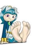  5_toes barefoot dharmin1234 feet female foot_fetish foot_focus galaxina galaxina_the_seedrian humanoid looking_at_viewer not_furry seedrian simple_background soles solo sonic_(series) toes white_background 