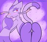  blue-rum blush butt fangs invalid_tag mienshao nintendo open_mouth pok&eacute;mon pok&eacute;mon_(species) pose pussy red_eyes shiny video_games 