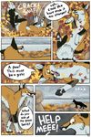  canine comic digital_media_(artwork) feral fox fur leaves mammal tailshigh transformation 