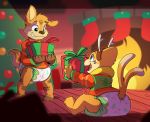  anthro buizel canine christmas cub cuddlehooves diaper dog gift holidays inside male mammal nintendo pok&eacute;mon pok&eacute;mon_(species) smile video_games young 