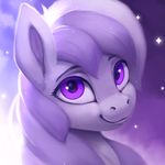  2017 animated blinking cute equine eyebrows eyelashes fan_character female friendship_is_magic horse looking_at_viewer mammal my_little_pony pony portrait purple_eyes rodrigues404 smile solo sparkles 