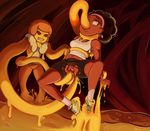  cartoon_network clothing food incest jenny_pizza kiki_pizza monster_girl_(genre) not_furry oral pizza saucy-scones sibling sisters steven_universe tentacles torn_clothing vaginal 