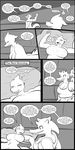  areola bed big_breasts breasts clothed clothing comic cum cum_covered cum_on_breats cum_on_face digital_media_(artwork) english_text female lagotrope lean_muscle lizardman lying messy monochrome muscular nipples nude pussy reptile scalie speech_bubble story_seeker text thought_bubble 