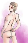  1boy ass character_request final_fantasy final_fantasy_xv linzer_tart male_focus presenting scar smile solo tagme topless underwear 
