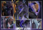  2017 anthro comic docking dragon eglan higthnekohnz kissing male male/male slit slit_penetration slit_play 