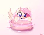  2017 cake equine feathered_wings feathers female feral fluttershy_(mlp) food freckles friendship_is_magic hair hi_res mammal miokomata my_little_pony open_mouth pegasus pink_hair solo wings 