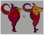  2017 anthro big_breasts big_butt breasts butt digital_media_(artwork) dragon fangs female forla_(candescence) horn huge_breasts huge_butt invalid_tag plump_labia pussy slightly_chubby thick_thighs tinder voluptuous wide_hips 