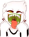  clothing dabbledraws female humanoid not_furry one_eye_closed open_mouth shirt solo sugar_(dabbledraws) tongue tongue_out wink 