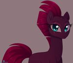  2017 blue_eyes broken_horn equine eyelashes female feral fizzlepop_berrytwist_(mlp) hair horn looking_at_viewer mammal momomistress my_little_pony my_little_pony_the_movie pink_hair scar simple_background smile solo tempest_shadow_(mlp) unicorn 