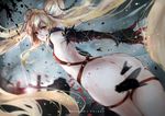  artist_name ass beelzebub_(tower_of_saviors) blonde_hair breasts bug character_name fly highres insect long_hair looking_at_viewer looking_back red_eyes revealing_clothes small_breasts solo tied_hair tower_of_saviors twintails vardan very_long_hair 