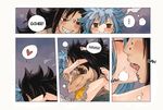  black_hair blue_hair character_request couple fairy_tail family kiss rusky tagme 