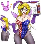  alternate_costume american_flag animal_ears armpits arms_behind_head ass bare_shoulders blonde_hair bottle breasts bunny_ears bunny_tail bunnysuit carrying cleavage clownpiece collarbone commentary_request contrapposto covered_navel crescent cropped_legs cross cross_necklace cup diamond_earrings drinking_glass drinking_straw ear_piercing earrings elbow_gloves facial_tattoo fairy_wings fake_animal_ears fake_tail flag_print from_behind gloves groin hand_on_hip ice inverted_cross jewelry large_breasts leotard long_hair necklace older open_mouth orange_eyes pale_skin pantyhose pentagram piercing pointy_ears polka_dot purple_gloves purple_wings ryuuichi_(f_dragon) sharp_teeth shoulder_tattoo smile smirk soda soda_bottle solo standing star star-shaped_pupils symbol-shaped_pupils tail tattoo teeth tongue tongue_out torch_earrings touhou tray wide_hips wings 