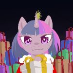 animated anus butt cold-blooded-twilight domestic_cat equid equine eyelashes felid feline felis female feral friendship_is_magic gift hasbro hi_res horn looking_at_viewer mammal my_little_pony pupils smile text twilight_sparkle_(mlp) unicorn