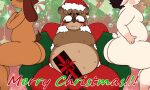 5:3 anthro bangs belly big_belly big_butt blush bodily_fluids bovid brown_body brown_fur bulge butt cal_(zlut385) candy canid canine canis caprine censor_bar censored chair cheek_spots christmas christmas_clothing christmas_headwear clothing costume dessert digital_drawing_(artwork) digital_media_(artwork) domestic_dog drooling exclamation_point food fur furniture goat green_chair group hat headgear headwear hi_res holidays long_ears looking_at_butt lyle_(zlut385) male male/male mammal merry_christmas moobs nahte_(zlut385) navel nipples nude on_chair ornament overweight overweight_anthro overweight_male peppermint_(candy) pixel_(artwork) plant raccoon_dog saliva santa_costume santa_hat sitting sitting_on_armrest sitting_on_chair smile sweat sweaty_body tan_body tan_fur tanuki thick_thighs trio zlut385