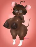 &lt;3 absurd_res animal_humanoid anthro beauty_mark big_breasts big_butt blush breasts brown_body brown_fur brown_hair butt clothing eyewear female footwear footwear_only fur genitals glasses gwen_geek gwen_martin hair hand_on_breast hi_res huge_breasts humanoid looking_at_viewer mammal mammal_humanoid mochagato mostly_nude mouse mouse_ears mouse_humanoid mouse_tail murid murid_humanoid murine murine_humanoid nude pussy rodent rodent_humanoid round_glasses sawavhs_(artist) short_hair short_stack simple_background socks socks_only solo thick_thighs tube_socks