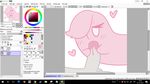  &lt;3 blush duo fellatio female fenix31_(artist) ghost happstablook inside male male/female mammal monitor not_furry oral paint_tool_sai saliva sex spirit stylus undertale unknown_artist video_games 