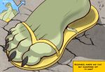  2016 5_toes anthro big_breasts big_feet bikini black_claws breasts claws cleavage clothed clothing cutaway dialogue digital_media_(artwork) duo english_text eyelashes feet female flip_flops foot_focus footwear green_skin huge_breasts humanoid_feet jonathan_stalizburg larger_female male margret_stalizburg mature_female micro mother mother_and_child mother_and_son musical_note nipple_bulge non-mammal_breasts parent parent_and_child parent_and_son python reptile sandals scalie size_difference smaller_male snake son stomping swimsuit text toe_claws toes trampling zp92 
