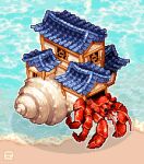 ambiguous_gender arthropod building cc-by-nc-sa creative_commons crustacean digital_media_(artwork) exoskeleton feral house malacostracan marine moawling paguroid pincers pixel_(artwork) red_body red_exoskeleton shell solo