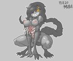  breasts dark_souls_3 female gore monster muhut multi_eye nipples solo sulyvahn&#039;s_beast 