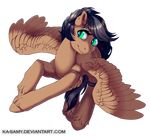  alpha_channel black_hair digital_media_(artwork) equine fan_character feathered_wings feathers female feral fur green_eyes hair hooves ka-samy mammal my_little_pony pegasus simple_background smile solo tan_feathers tan_fur transparent_background wings 