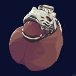 1:1 balls chastity_cage chastity_device digital_media_(artwork) flaccid genitals hi_res humanoid male penis pixel_(artwork) solo u4e