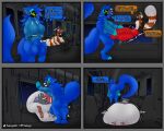 3_toes 4_fingers ailurid animal_genitalia animal_humanoid animal_penis anthro balls big_balls big_breasts big_feet big_penis blue_body blue_eyes blue_fur blue_hair bodily_fluids bone bottomless breasts brown_hair canid canine canine_genitalia canine_penis claws clothed clothing cock_vore comic condom cum cybernetics cyborg dialogue ear_piercing electronics excessive_cum excessive_genital_fluids fatal_vore feet filled_condom fingers fluffy forced fur fur_markings genital_fluids genitals green_eyes hair hi_res hoodie hoodie_only huge_balls huge_condom huge_penis humanoid humanoid_genitalia humanoid_penis hybrid_genitalia hybrid_penis hyper hyper_balls hyper_genitalia hyper_penis inner_ear_fluff intersex intersex/male intersex_pred knot knotted_humanoid_penis long_hair long_tail looking_at_another looking_pleasured machine male male_pred mammal mammal_humanoid markings mostly_nude night onomatopoeia orange_body orange_fur penile penis phone piercing protogen protogen_visor red_panda scarf scarf_only sexual_barrier_device skull skull_head sokoyo_owo sound_effects speech_bubble starry_(sokoyo_owo) subway tail text toes topwear topwear_only train tuft unwilling_prey vehicle vore white_body white_fur yellow_eyes