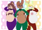 absurd_res anthro archie_comics areola belly big_belly big_breasts blue_eyes blush bow_tie breasts brown_areola brown_body brown_fur brown_hair brown_nipples bunnie_rabbot clothed clothing cybernetics cyborg digital_media_(artwork) female fur genitals green_eyes group hair hi_res jorge-the-wolfdog lagomorph lepi leporid lexi_bunny long_ears looking_at_viewer loonatics_unleashed looney_tunes lop_(star_wars_visions) machine mammal nipples nude open_mouth pink_areola pink_nipples playboy_bunny playboy_outfit pregnant pregnant_anthro pregnant_female pussy rabbit sega simple_background sonic_the_hedgehog_(archie) sonic_the_hedgehog_(comics) sonic_the_hedgehog_(series) star_wars star_wars_visions thick_thighs warner_brothers