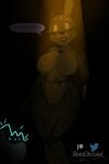2023 absurd_res animatronic anthro artist_name beanontoast bedroom_eyes big_breasts breasts crossgender curvy_figure dialogue digital_drawing_(artwork) digital_media_(artwork) electroshock_weapon english_text eyelashes featureless_breasts female five_nights_at_freddy&#039;s freddy_fazbear&#039;s_pizzeria_simulator genitals green_body hi_res inside lagomorph leporid looking_at_viewer machine mammal mtf_crossgender multicolored_body narrowed_eyes nude open_mouth open_smile patreon patreon_logo profanity pussy rabbit robot scottgames scraptrap_(fnaf) seductive segmented_body simple_background smile solo talking_to_viewer taser teeth text thick_thighs twitter twitter_logo two_tone_body voluptuous watermark weapon wide_hips