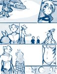  2017 anthro butt canine casual_nudity chest_tuft clothed clothing comic crouching database_error_(twokinds) digitigrade feline female flora_(twokinds) fur group hair human loincloth madam_reni_(twokinds) male mammal monochrome nude pregnant simple_background sketch sleeping striped_fur stripes surprise sythe_(twokinds) tiger tom_fischbach topless trace_legacy tuft twokinds webcomic white_background wolf 