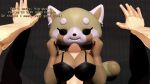 16:9 aggretsuko ailurid anthro big_breasts blender_(software) breast_play breasts clothing duo female first_person_view homo_sapiens human humanoid male male/female mammal mature_female pov_hands pov_titfuck red_panda retsuko&#039;s_mother s1m0n sanrio sex titfuck topwear widescreen