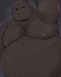 2024 absurd_res anthro bear belly big_belly bodily_fluids hi_res kemono male mammal moobs musk nipples overweight overweight_male solo sweat trail_arnak
