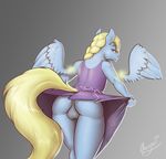  2017 anthro balls bottom_less clothed clothing digital_media_(artwork) equine fan_character friendship_is_magic hair hi_res horse looking_at_viewer male mammal my_little_pony reaper3d simple_background small_wings tongue tongue_out wings 