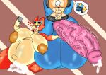 animal_crossing anthro audie_(animal_crossing) balls big_balls big_breasts big_penis bodily_fluids breasts canid canine canis cum cum_inflation cum_inside duo female generation_4_pokemon genital_fluids genitals hi_res huge_balls huge_breasts huge_penis hyper hyper_balls hyper_breasts hyper_genitalia hyper_penis inflation jarrettlucario lattemon lucario male male/female mammal nintendo penis pokemon pokemon_(species) size_difference vein veiny_penis wolf