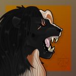 fangs felid feral hi_res lion male mammal pantherine portrait scar solo teeth zhekathewolf ztw2024 ztwarts