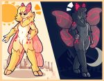  absurd_res antennae_(anatomy) anthro arthropod day digital_media_(artwork) femboy fur hair hi_res insect lepidopteran looking_at_viewer lux_(nagifur) macro male mammal model_sheet moon moth nagifur night simple_background size_difference solo sun wings 