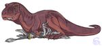  austroraptor claws dinosaur feathered_dinosaur happy isismasshiro lying relaxing sharp_teeth sleeping teeth theropod tongue tyrannosaurus_rex 