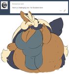  anthro apron belly big_breasts breasts canine clothing female huge_breasts mammal naked_apron nintendo overweight overweight_female pok&eacute;mon pok&eacute;mon_(species) rakashama stoutland thick_thighs video_games voluptuous wide_hips 