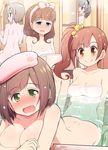  :d bathroom black_eyes black_ribbon blue_eyes blush breasts brown_eyes brown_hair celebi_ryousangata cleavage drill_hair fang green_eyes grey_hair hair_ribbon highres idolmaster idolmaster_cinderella_girls igarashi_kyouko indoors kanzaki_ranko large_breasts long_hair looking_at_viewer maekawa_miku md5_mismatch medium_breasts multiple_girls naked_towel nude open_mouth partially_submerged red_eyes ribbon sakuma_mayu shiomi_shuuko short_hair side_ponytail smile towel towel_on_head water wet wet_hair wet_towel white_towel 