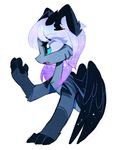  blue_eyes blue_fur digital_media_(artwork) feathered_wings feathers feline female feral friendship_is_magic fur magnaluna mammal my_little_pony paws princess_luna_(mlp) simple_background solo white_background wings 