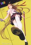  asuna_(sword_art_online) mikazuki_akira seifuku sword sword_art_online thighhighs 
