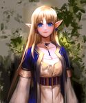  artstation_sample blonde_hair blue_eyes dress earrings elf eyebrows_visible_through_hair hair_tubes image_sample jang_ju_hyeon jewelry long_hair long_sleeves looking_at_viewer mabinogi necklace pointy_ears portia_(mabinogi) solo standing very_long_hair white_dress 