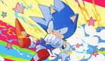  aimf colorful furry gloves male_focus shoes sneakers solo sonic sonic_the_hedgehog star 