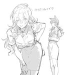 artist_request blake_belladonna blush breasts commentary_request cosplay crossed_arms cuffs hand_on_hip hand_on_own_knee handcuffs kobayakawa_miyuki kobayakawa_miyuki_(cosplay) leaning_forward medium_breasts monochrome multiple_girls one_eye_closed police police_uniform policewoman rwby skirt tongue tongue_out translation_request tsujimoto_natsumi tsujimoto_natsumi_(cosplay) uniform yang_xiao_long you're_under_arrest 
